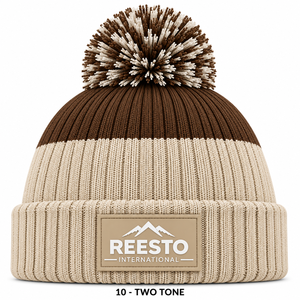 Bonnet tricoté en acrylique 100% avec pompon, personnalisé, OEM, avec votre propre logo, pour le ski, bonnet chaud d'hiver à revers, vente en gros - Product Image 5