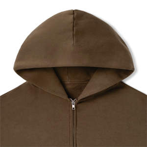 OEM Sweat-shirt à capuche surdimensionné pour hommes en coton polaire technique 400gsm de qualité avec fermeture éclair fabricant avec logo personnalisé - Product Image 3