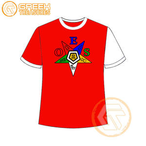 T-shirt Ordre de l'étoile de l'Est en gros Vêtements en jersey de coton T-shirt OES respirant de haute qualité Vêtements grecs pour femmes - Product Image 1