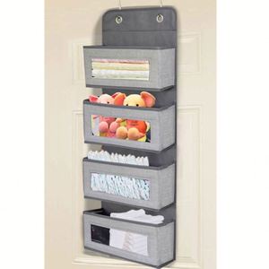 Organisateur de sac à main suspendu à 6 poches, très vendu, pour placard, sac de rangement transparent, organisateur de sac à main double face - Product Image 6