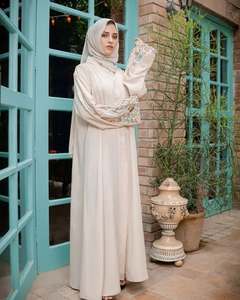 ชุดเดรสคาร์ดิแกนมุสลิมสำหรับผู้หญิงเสื้อผ้าฮิญาบอาบาดูไบคาร์ดิแกนไซส์ใหญ่ - Product Image 2