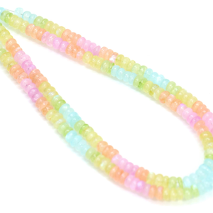 Hermosas Cuentas Redondas Lisas de Piedra Lunar Arcoíris, 15 Pulgadas, Cuentas de Piedra Lunar Arcoíris con Colores Degradados, Calidad AAA - Product Image 5