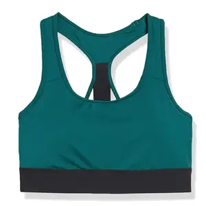 Private Label Activewear Green Gym Racerback Fitness Sports Bras