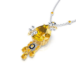 จี้สร้อยคอเงินแท้รูปทรงลูกแพร์ประดับน้ำผึ้ง Jeulia Gather - Product Image 3