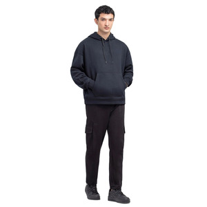 Sweat à capuche en polaire pour hommes Style Streetwear à cordon réglable pour sweat à capuche de couleur unie pour un usage quotidien et des activités de plein air - Product Image 5