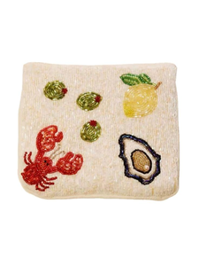 Nouvelle apparence élégante perle de graine faite à la main nouvelle dernière conception de porte-monnaie perlé Apple avec mini sac à fermeture éclair - Product Image 6