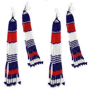 Nouveau Design perles de rocaille broderie boucles d'oreilles pur à la main perles boucles d'oreilles Top qualité perlée broderie boucles d'oreilles - Product Image 2