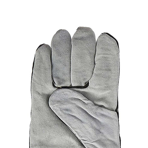 Guantes de seguridad de piel de vaca personalizados al por mayor, guantes largos de soldadura de alta calidad, guantes de trabajo resistentes al calor con logotipo personalizado - Product Image 4