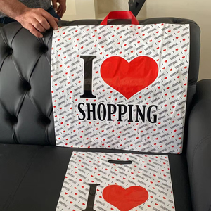 Vente en gros de sacs d'épicerie recyclables en plastique bon marché sacs de T-shirt en plastique de 50 microns pour la France sacs de remerciement à ouverture facile - Product Image 1