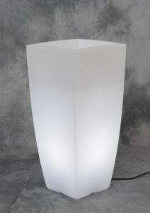 Vaso Home Light Quadro Dimensioni 33x33x70h cm Colore Bianco Ghiaccio - Product Image 1