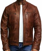 Blouson de motard personnalisé pour homme en peau de mouton, doublure satinée, col montant, respirant, imperméable, écologique, classique, hiver