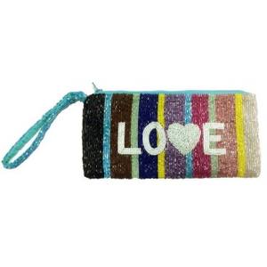 Handcrafted Seed Beaded Coin <b>Purse</b> Featuring Elegant Colorful Patterns And A Secure Zipper Closure For Everyday Style - Product Image 2