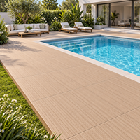 Panneaux de terrasse surélevés modulaires avec planches de surface en composite 3,28 x 3,28 pieds pour terrasses de jardin et zones autour d'une piscine