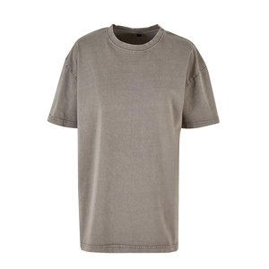เสื้อยืดผู้หญิงคุณภาพสูง ผ้าฝ้าย 100% ล้างสีแบบ Acid Wash แขนสั้น คอกลม ระบายอากาศได้ดี พร้อมโลโก้แบบกำหนดเอง ระบายอากาศได้ดี ปี 2025 - Product Image 5
