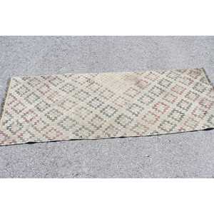 Tapis turc vintage, tapis Kilim 2,1x6 pieds, tapis à imprimé animal brun-rouge - Product Image 3