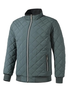 <b>Men's</b> Cozy Fleece-Lined Jacket - Casual Regular Fit with Zip Front & Baseball Collar for FallWinterQuilted Warm Jackets for <b>Men</b> - Product Image 2