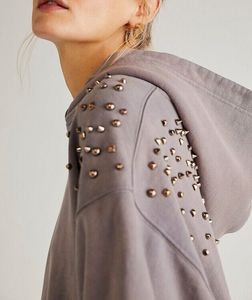 Sudadera con Capucha de Invierno Gruesa de Algodón 100% Personalizada al por Mayor con Diseño de Pedrería, Producción de Moda al por Mayor - Product Image 2