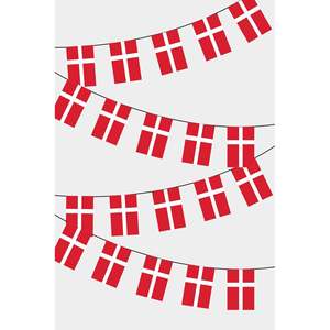 Party <b>Banners</b> Denmark Rectangular Flag Bunting - Product Image 1