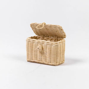 กระเป๋าหวายขนาดเล็กงานแฮนด์เมดน่ารักกระเป๋าหวายสานธรรมชาติสำหรับเด็กอุปกรณ์เสริมสำหรับถือในเวียดนาม - Product Image 4