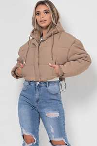 Nuevo diseño, chaqueta acolchada para mujer, chaqueta acolchada de manga larga para mujer, Material de carcasa de Nailon/poliéster, chaqueta acolchada para mujer con capucha - Product Image 6