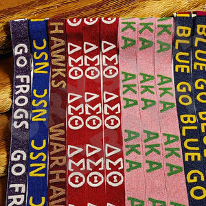 STAR TEXAS Sangles de sac en perles de rocaille en or blanc personnalisées 'Hook Em Horns' Accessoire à la mode Sangle de sac à main perlée - Product Image 6