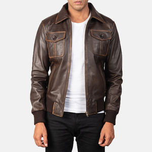 Ropa informal de marca personalizada, chaqueta de cuero para hombre, ropa de calle, nueva moda, chaqueta de cuero cómoda para hombre - Product Image 1