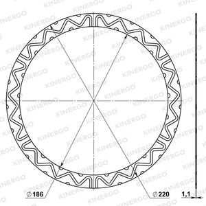 Forro de Fricción ZF16LF1 para ZF 6HP19, 245mm (LuK); 6HP21, 245mm (LuK) F1 (Fabor) - Product Image 2
