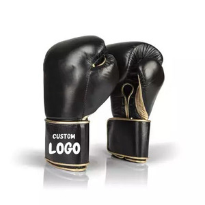 ถุงมืออุปกรณ์ซ้อมต่อยมวยสำหรับมวยไทย MMA แบบอเนกประสงค์สีดำและสีทอง - Product Image 1