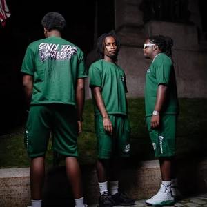 Demande du client OEM Collection d'été tendance de haut niveau Qualité supérieure Logo personnalisé Nouveau style Ensemble court et chemise à glissière latérale - Product Image 4