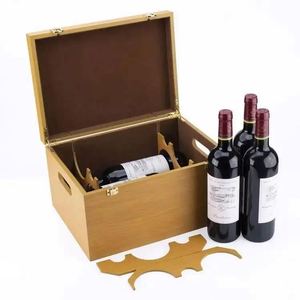Boîte à vin rouge unique en bois Boîte-cadeau Caisses à vin en bois à usage général <span class=keywords><strong>Ebay</strong></span> Affichage de boîte à vin en bois - Product Image 4