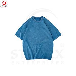Custom Logo Tee Vintage Blank <b>Plain</b> <b>Tshirt</b> Cotton Stone Washed T-Shirt Printing Men Acid Washed T Shirt - Product Image 5