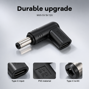 Adattatore Convertitore di Alimentazione da USB-<span class=keywords><strong>C</strong></span> a DC 5V per Laptop, Alimentatore Portatile e Utensili Elettrici con Design ad Angolo Retto/Gomito - Product Image 5