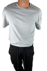 เสื้อยืดแฟชั่นใหม่ 2025 ผ้าคอตตอนหนา 100% แบบสั่งทำพิเศษ ทรงโอเวอร์ไซส์ แขนสั้น ระบายอากาศได้ดี เป็นมิตรกับสิ่งแวดล้อม สำหรับผู้ชาย - Product Image 5