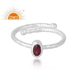 Hot Selling 925 Sterling <b>Silver</b> Natural <b>Garnet</b> Gemstone <b>Ring</b> Custom Jewelry For Women Gift For Her - Product Image 3