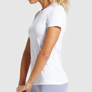 เสื้อยืดสำหรับผู้หญิงกันรอยยับเสื้อยืดลำลองเนื้อนุ่มระบายอากาศได้ดีแห้งเร็วป้องกันรอยยับ - Product Image 5