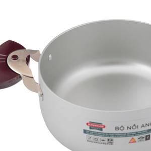 Batterie de cuisine en aluminium anodisé de haute qualité 5 pièces entièrement personnalisée de l'usine du Vietnam - Product Image 5