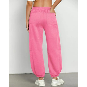 2025 New <b>Women's</b> High Waisted Fleece Sweatpants Foldable Warm Lounge Pants <b>Baggy</b> Joggers with Pockets - Product Image 2