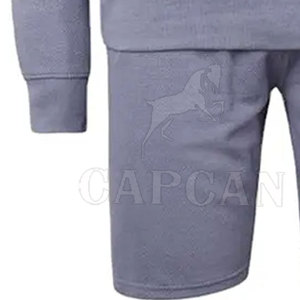 ชุดกางเกงขาสั้นมีฮู้ดสำหรับผู้ชาย, เสื้อฮู้ดแขนยาวทรงโอเวอร์ไซส์พิมพ์ลายไซส์ใหญ่พิเศษสำหรับฤดูหนาว - Product Image 5