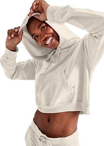 Wholesale Custom Woman Zipper Hoodies 2025 Oversize Fleece <b>Crop</b> <b>Top</b> Women Polyester Hoodie - Product Image 2