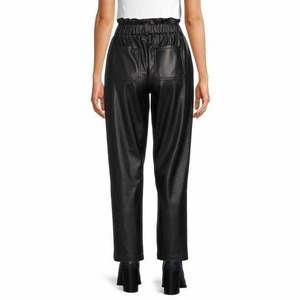 Womens Casual Drawstring Waist Pants Faux <b>Leather</b> Jogger PU <b>Leather</b> Wet Look <b>Leggings</b> High Waist Stretch Faux <b>Leather</b> Pants 2026 - Product Image 3