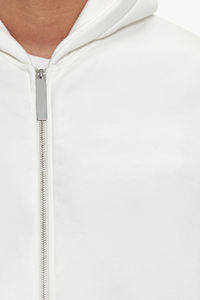 Sweat à capuche zippé surdimensionné en molleton polyester/coton personnalisé OEM avec poche numérique et poche délavée pour homme - Product Image 5