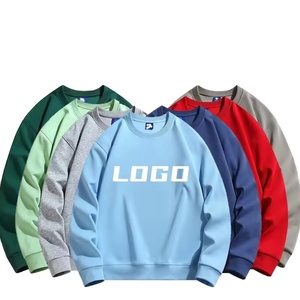 Sweatshirts unisexes en éponge française 100% coton de haute qualité sweatshirts vierges surdimensionnés à col rond personnalisés - Product Image 1