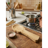 Repose-cuillère en bambou - Porte-ustensiles pour comptoir de cuisine