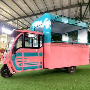Tricycle électrique Ape Tuktuk Food Truck avec comptoir, réfrigérateur, carrosserie fermée, capacité passagers, batterie au lithium - Product Image 5