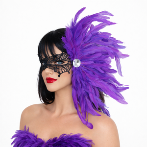 Máscara de Plumas <span class=keywords><strong>para</strong></span> Carnaval, Accesorio <span class=keywords><strong>para</strong></span> la Cabeza <span class=keywords><strong>para</strong></span> Espectáculos de Burlesque, Disfraz <span class=keywords><strong>para</strong></span> Fiestas de Halloween/Navidad, Atuendo <span class=keywords><strong>para</strong></span> Nochevieja - Product Image 6