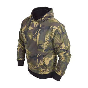 เสื้อฮู้ดลายพรางของผู้ชายเสื้อฮู้ดลายทางสตรีทหลากสีพร้อมพิมพ์โลโก้380-480gsm - Product Image 1