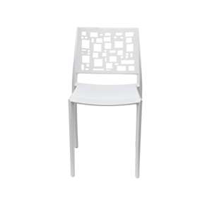 Chaise en polypropylène blanche modèle CUBICARA 858 de conception moderne Ws pour la cuisine et la restauration - Product Image 2