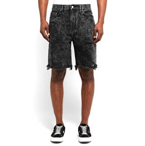 Short en coton denim personnalisé pour hommes, bouton Fly Acid Wash, conception anti-rétrécissement personnalisée avec poches solides privées - Product Image 1
