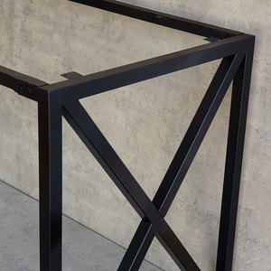 ขาโต๊ะเหล็กทรง X สไตล์มินิมอล ขนาด 120x60 ซม. ประกอบสำเร็จ HCMN012 สำหรับโต๊ะอาหาร ห้องครัว และเฟอร์นิเจอร์โรงพยาบาล - Product Image 4