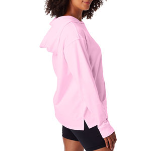 Professional Customized Logo Printing Light Weight OEM ODM <b>Fleece</b> Material <b>Women</b> Pullover Hoodies - Product Image 3